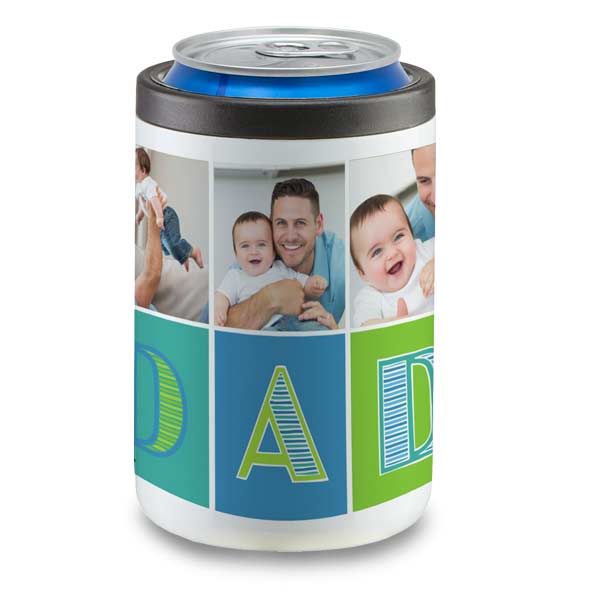 Create a custom can cooler for dads beer or beverage