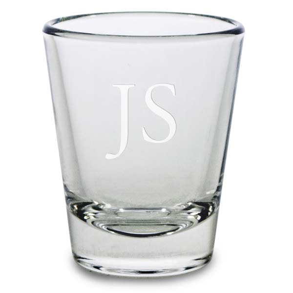 Monogram shot glasses are great for events
