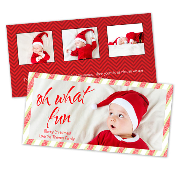 Send your holiday photo card to family and share more photos with RitzPix double sided cards
