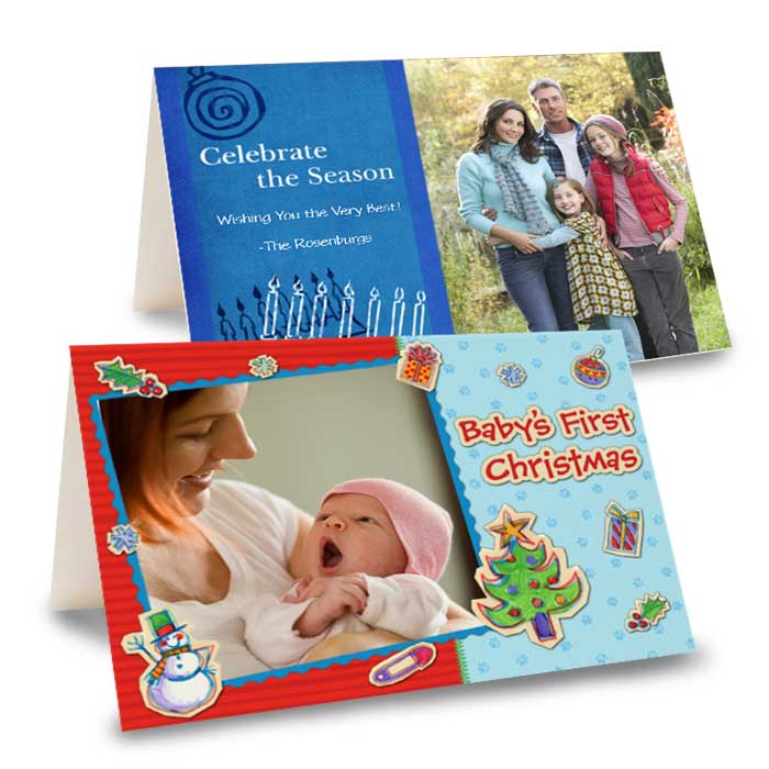 Create your own cute, professionally printed 5x7 photo cards folded with RitzPix Christmas Cards