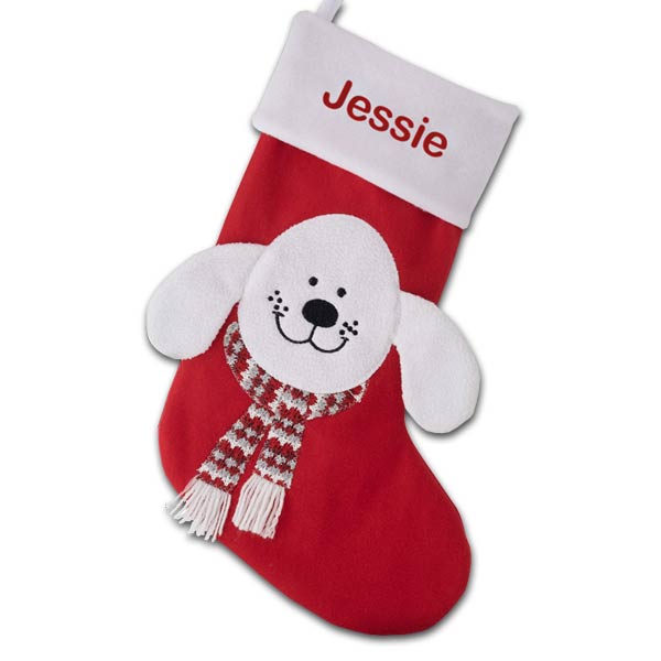 Create a personalized stocking for your dog featuring their name