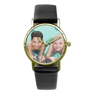 Custom Photo Gold Frame Watch