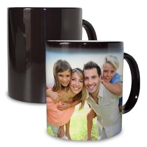 Create a photo mug that changes color revealing your photos when hot water is added