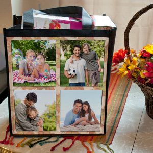 Create your own photo collage grocery bag, perfect for your weekly shopping