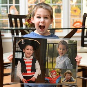 Create a photo personalized collage place mat for your kids, perfect for protecting your table from messes