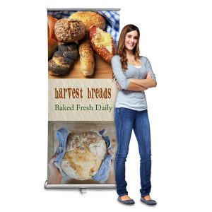 Create an easy to set up and take down banner for your business or brand with Print Shop Lab Roll Up banner