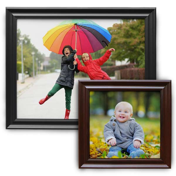 Create a classic framed canvas print with traditional wood frame with the Print Shop