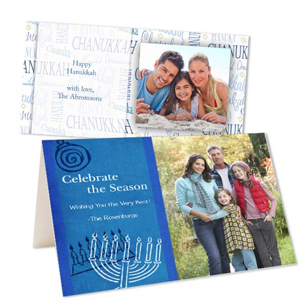 Wish all the joy and happiness of the Festival of lights with Custom Hanukkah cards from RitzPix