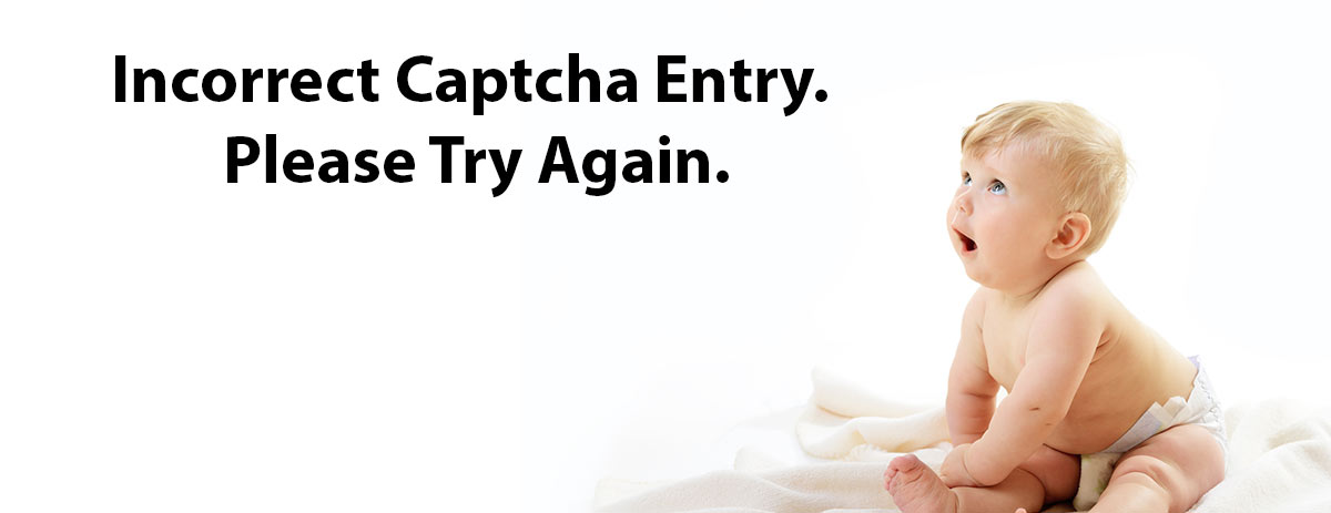 Incorrect Captcha entry, please try again