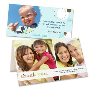 Send a special thanks with a smile with personalized photo thank you cards from RitzPix