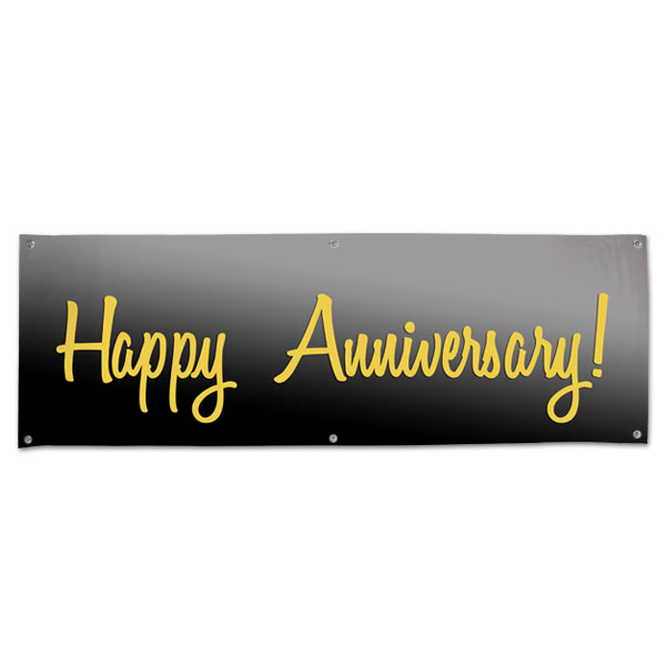 Perfect for your party or event, wish your parents a Happy Anniversary with a 6x2 Banner