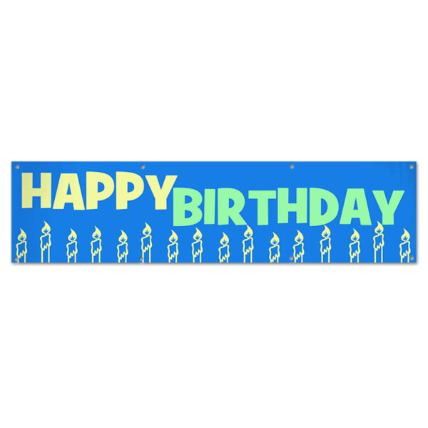 Decorate for your Birthday party and event with a Happy Birthday Banner size 8x2