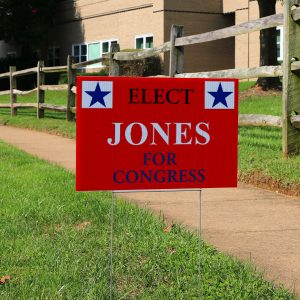 Design your own election and voting sign to display in your neighborhood