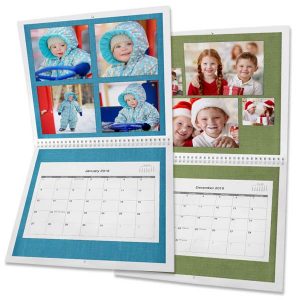 Create a personalized spiral bound calendar for 2019 with RitzPix 12x12 Calendars