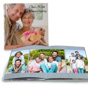 Customize your own professionally printed photo book with full spread pages