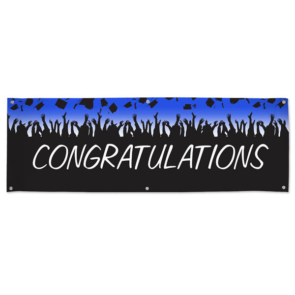 Throw a party for your graduated student with a Congratulations Banner