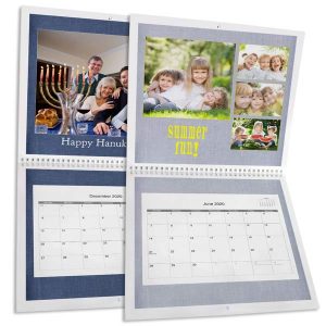 Create a personalized spiral bound calendar for 2021 with RitzPix 12x12 Calendars