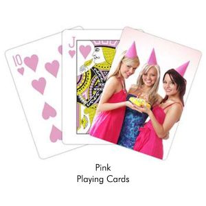 Create custom pink playing cards for a great gift or party favor