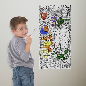 Stay busy inside with coloring wallpaper, great for kids