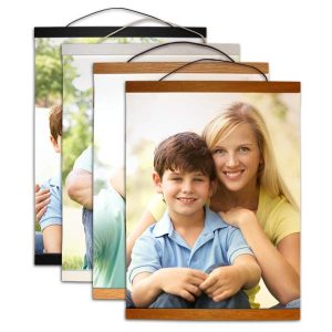 Hanging wood plank photo canvas available in 4 different finishes for your style