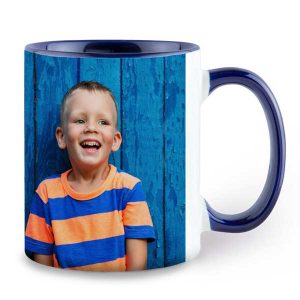 Customize your own photo mug and choose a color to accent your mug