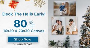 Fill your walls with Canvas prints for the Holiday at up to 80% off retail.