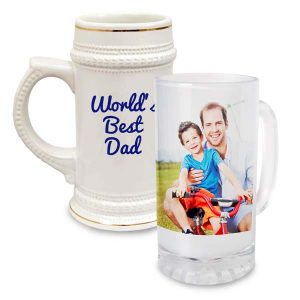 Personalize your own stein for dad or drinking with text and monogram