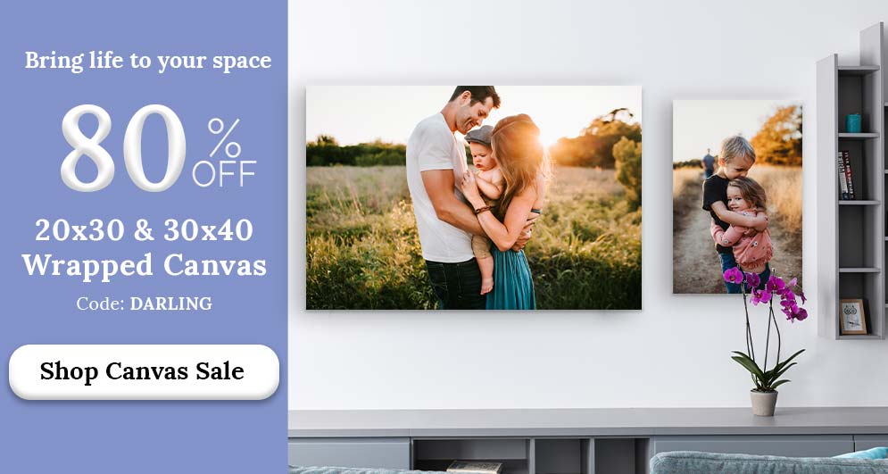 Save on large canvas prints, our really big gallery wrapped canvas is now on sale
