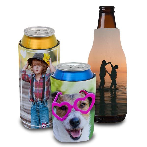 Hid your can and show off your own style with custom can and bottle coolers for your beverage