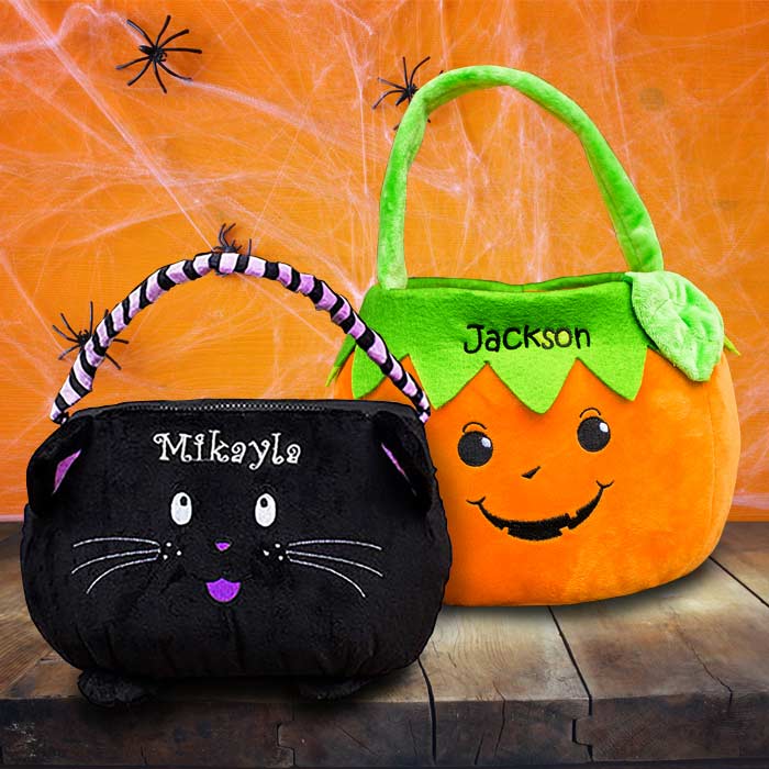 Have your name embroidered on a cute bag for Halloween, great for kids