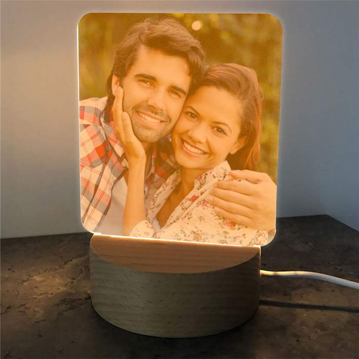 Photo printed on Acrylic with LED light up base