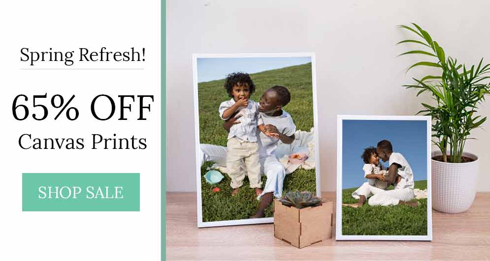 Fill your home with warmth and joy with photo memories on canvas currently on sale